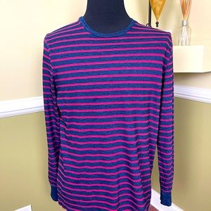 Old Navy Medium long sleeve blue/red stripe shirt